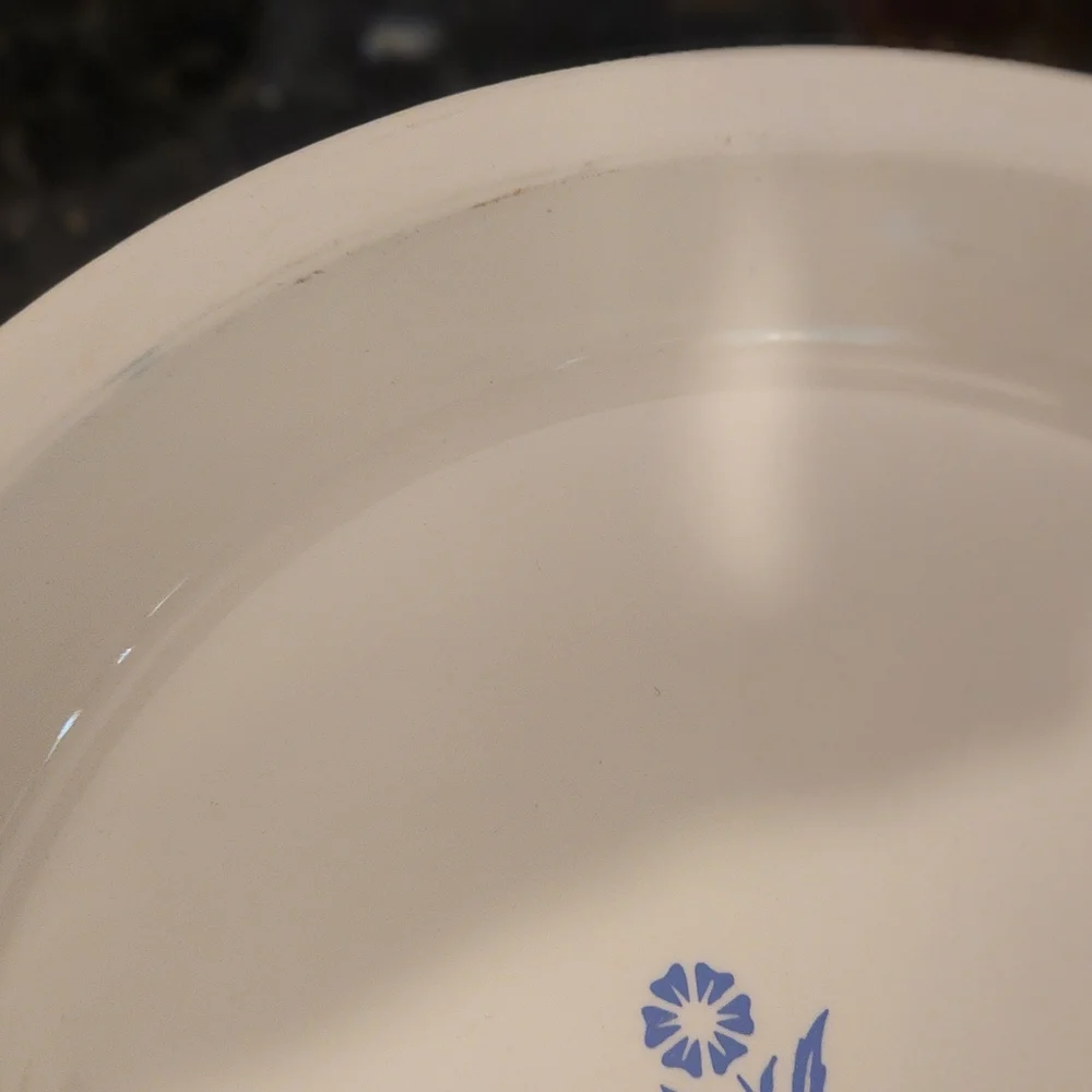 Corningware P-21 Roaster Blue Cornflower Roasting Pan & 9in Pie Pan